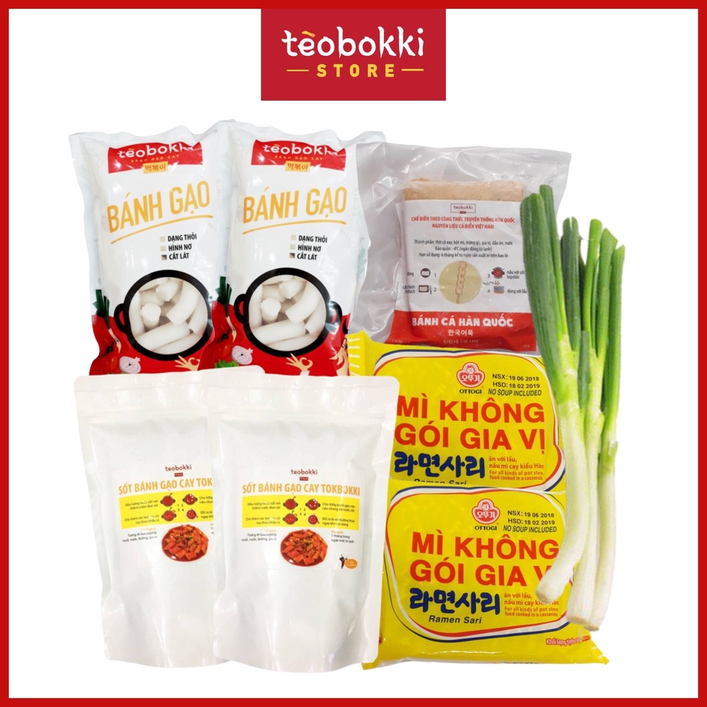 [SHIP HCM] Combo lẩu tok ramen sốt Tèobokki