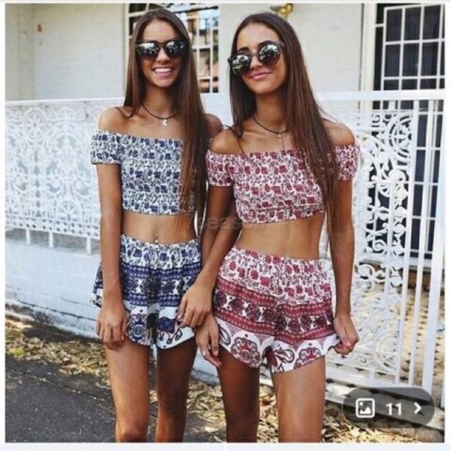 [chọn màu]bộ lanh croptop xinh xắn (35-55ky)