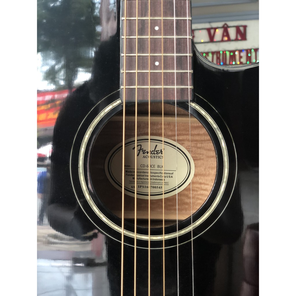 [Tặng kèm phụ kiện] Đàn guitar Fender CD_60CE màu đen