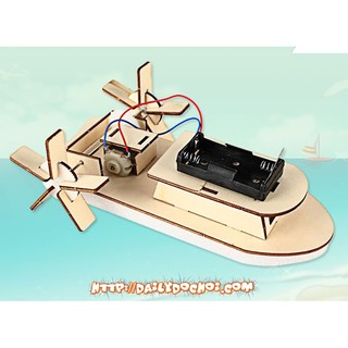 Thuyền gỗ DIY chế tạo trẻ em thỏa sức nghiên cứu lắp ráp mô hình giúp bé tăng khả năng phát triển trí tuệ, sáng tạo