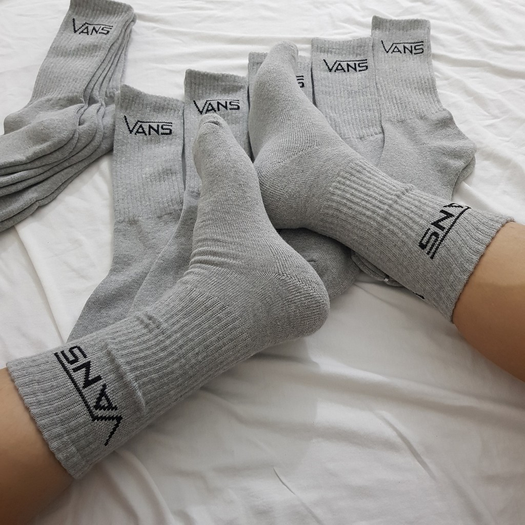 Tất thể thao cao cổ Vans Xám - Free ship + Quà tặng Loved socks by TatsTats.vn