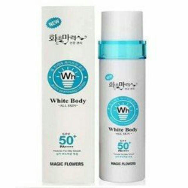 Xịt Kem kích trắng White Body Magic Flowers SPF 50+ PA …