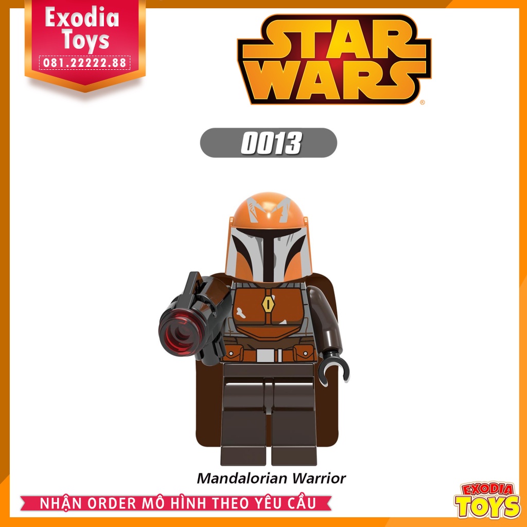 Xếp hình Minifigure các nhân vật Star Wars và Chiến Binh Mandalorian - Chiến Tranh Giữa Các Vì Sao - G0102