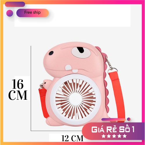 Quạt mini cầm tay tích điện Coldux hình khủng long dễ thương có dây đeo gọn nhẹ tiện lợi dễ mang theo hàng nội địa trung | BigBuy360 - bigbuy360.vn