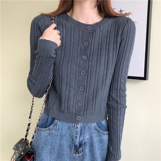 MS375 Áo len nữ vặn thừng cổ tròn
