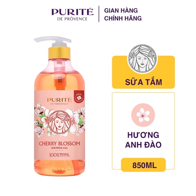 Sữa Tắm Mềm Mịn Hoa anh đào 850ml