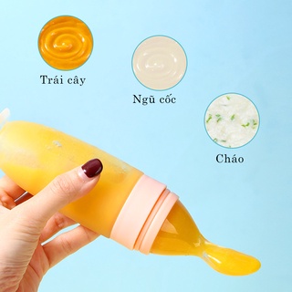 Bình thìa ăn dặm cho bé silicon Ckbebe