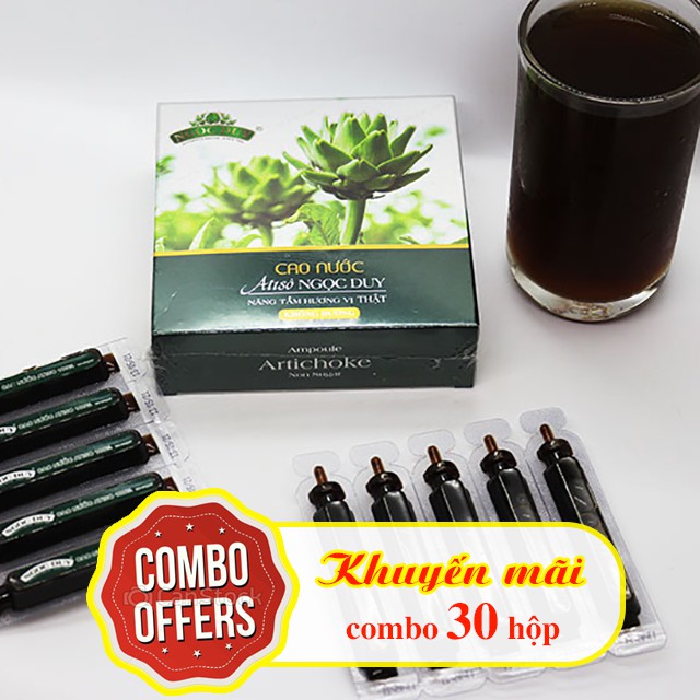 BIGSALE 40% 30 HỘP CAO ATISO NƯỚC KHÔNG ĐƯỜNG