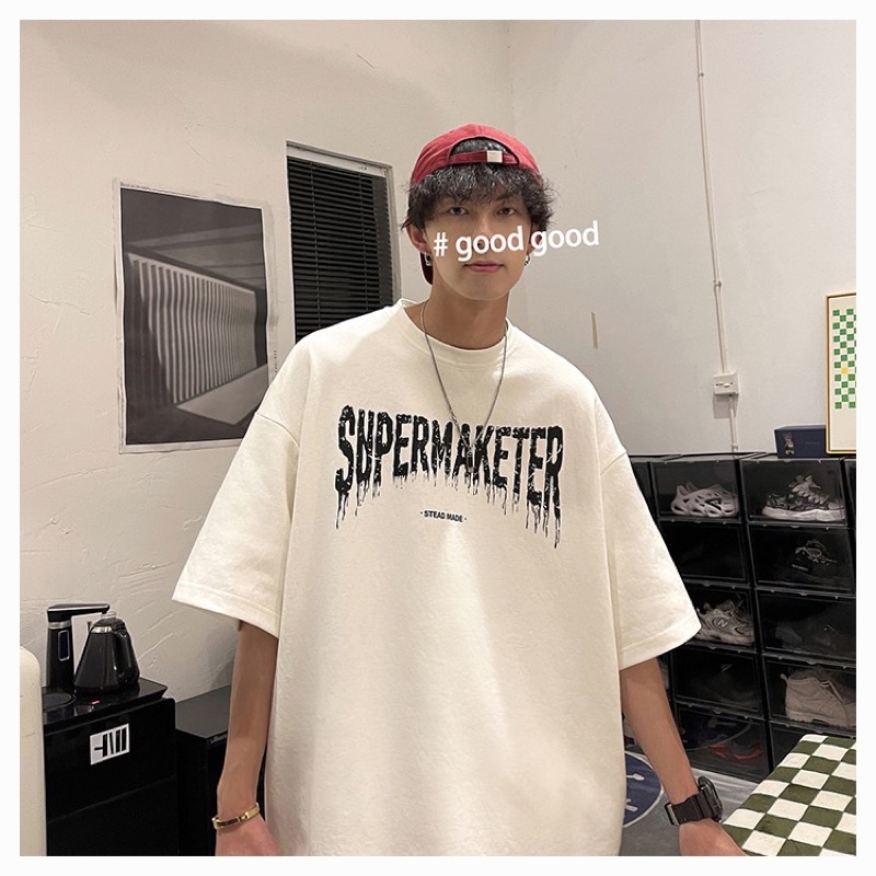 Áo thun tay lỡ nam nữ, áo phông unisex form rộng chất cotton in hình TE