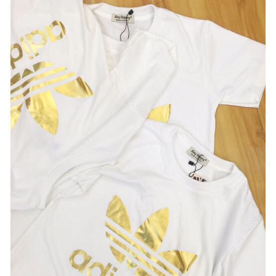 Áo Thun Thể Thao Nam Nữ Adidas vàng chất vải cotton co dãn nhẵn mịn không xù