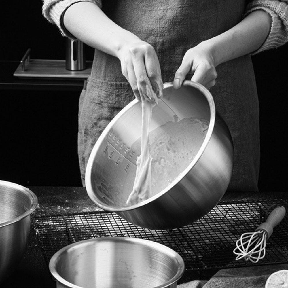 Chảo Khuấy Trứng Bằng Kim Loại 9 Inch Chống Trượt Tiện Dụng Cho Nhà Bếp