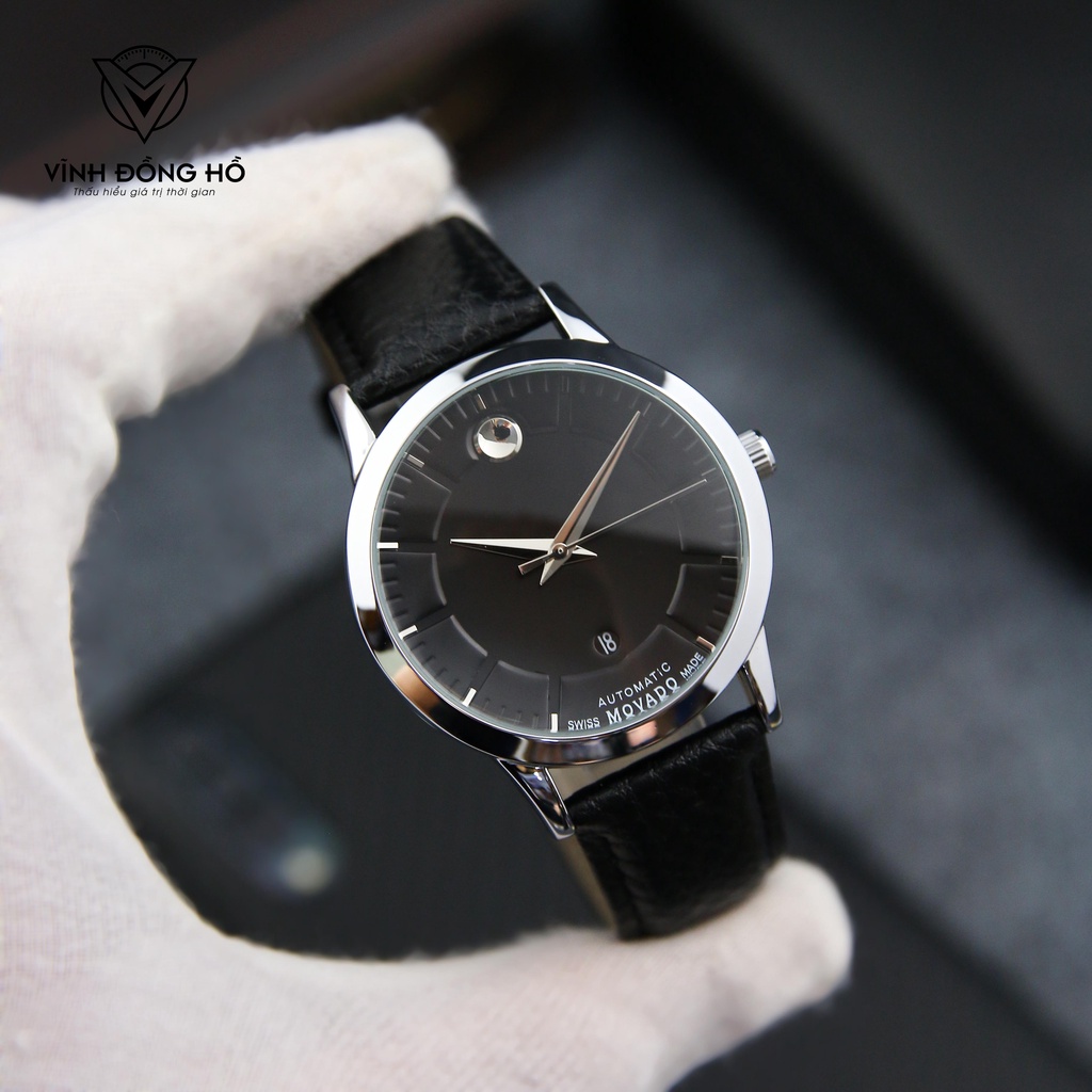 Đồng Hồ - Đồng Hồ Nam Movado - Dây Da Cao Cấp - Máy Pin Kim Trôi - Kiểu Dáng Sang Trọng - Bảo Hành 12 Tháng