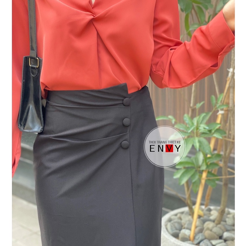 Chân váy công sở ENVY V76 xẻ tà sang trọng