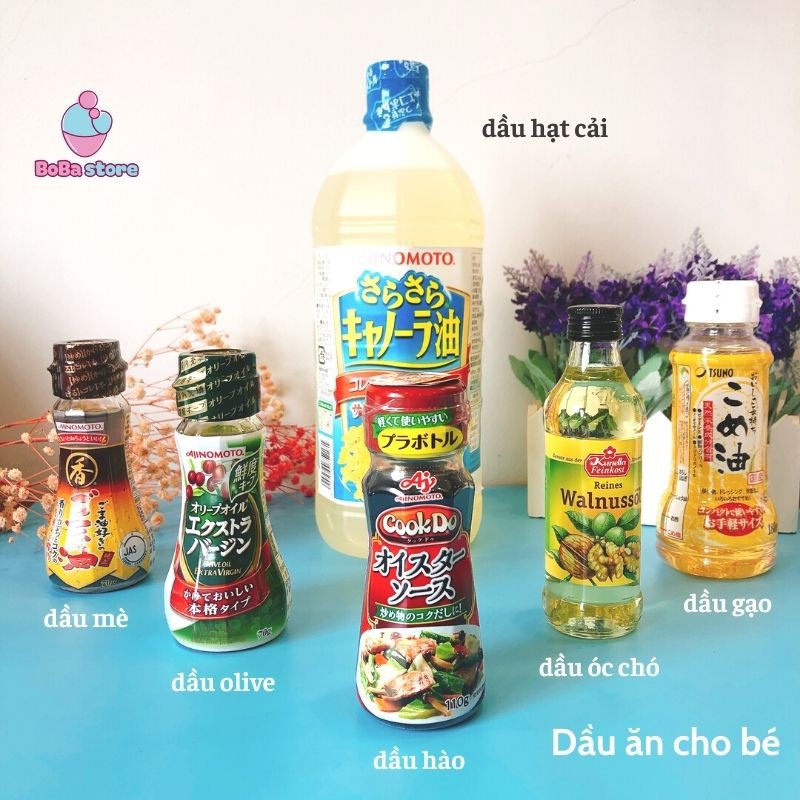 Dầu gạo - dầu mè - dầu hào - dầu olive - dầu óc chó - dầu hạt cải các loại - dầu ăn cho bé