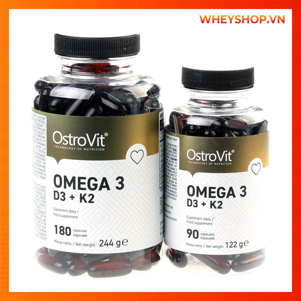 Viên Dầu Cá Ostrovit Omega-3 D3 + K2 - Mọi Dưỡng Chất Cho 1 Cơ Thể Khỏe Mạnh