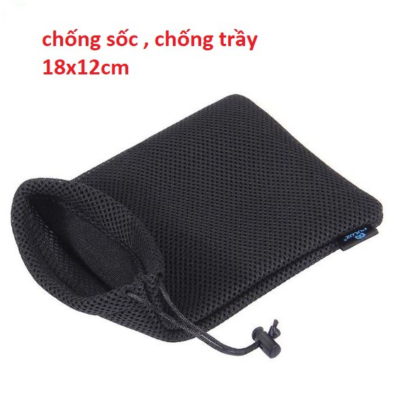 Túi Rút chống sốc đựng phụ kiện (1 cái- đen 18x12cm)