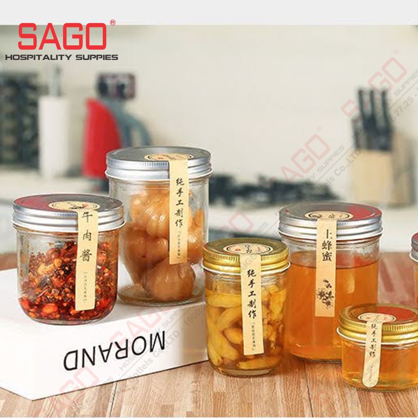 Hũ Thủy Tinh Trơn Đựng Gia Vị Nắp Nhôm | Tùy Chọn Dung Tích , Thủy Tinh Cao Cấp