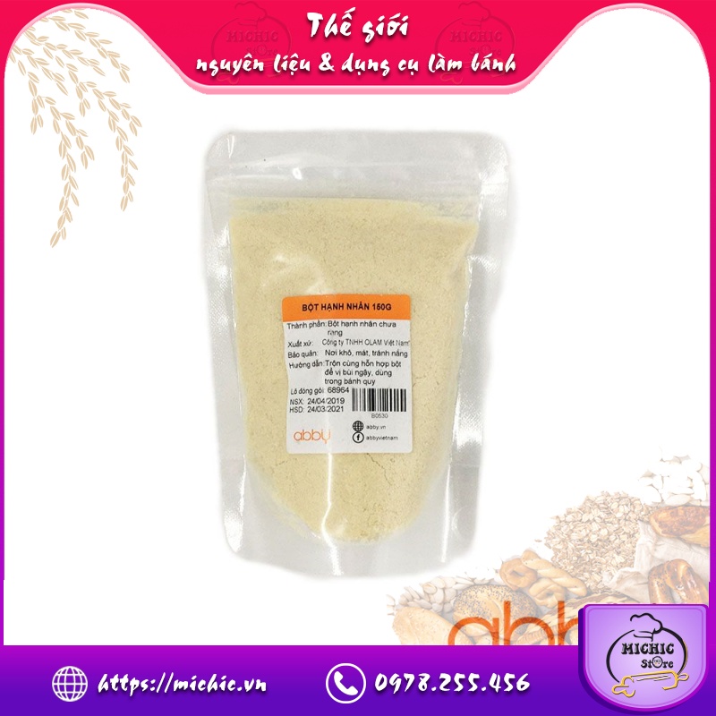 Bột hạnh nhân 150g - MiChic Store - Thế giới nguyên liệu và dụng cụ làm bánh