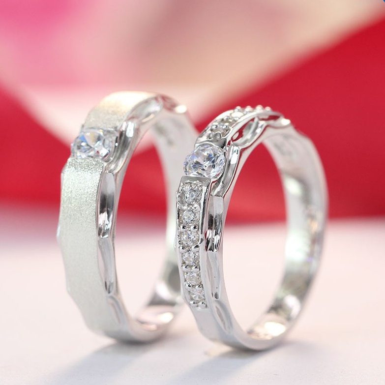 Nhẫn cặp  Ap31 cao cấp, Nhẫn nam, nhẫn nữ, quà tặng tình yêu