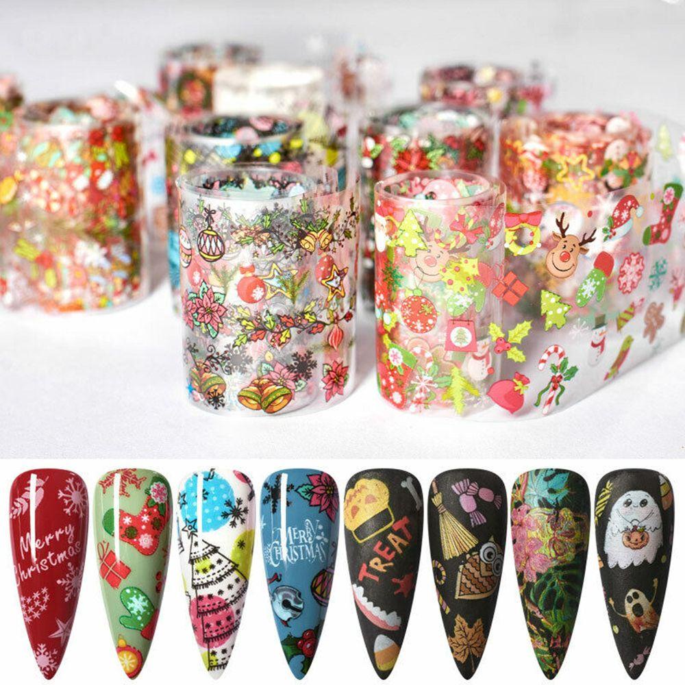 Bộ 10 Miếng Dán Trang Trí Móng Tay Họa Tiết Bầu Trời Sao DIY