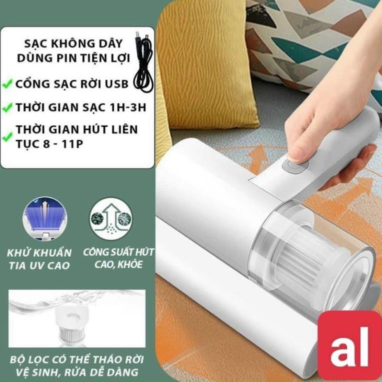 [2 BIN CỰC KHỎE]Máy hút bụi diệt khuẩn UV giường nệm  chuyên sử dụng vệ sinh chăn, ga, giường nệm, ghế sofa