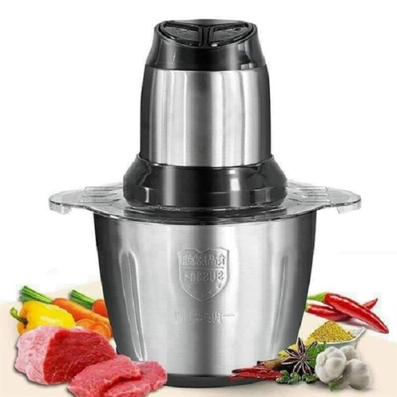 MÁY XAY THỊT ĐA NĂNG CỐI 2L INOX 304 , 4 LƯỠI DAO THÉP KHÔNG GỈ XAY SINH TÓ CÁ RAU THỊT