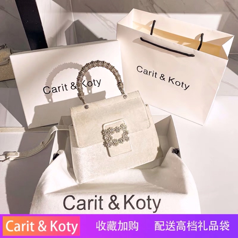 Túi xách kim cương nhung Carit & Koty cao cấp 2022