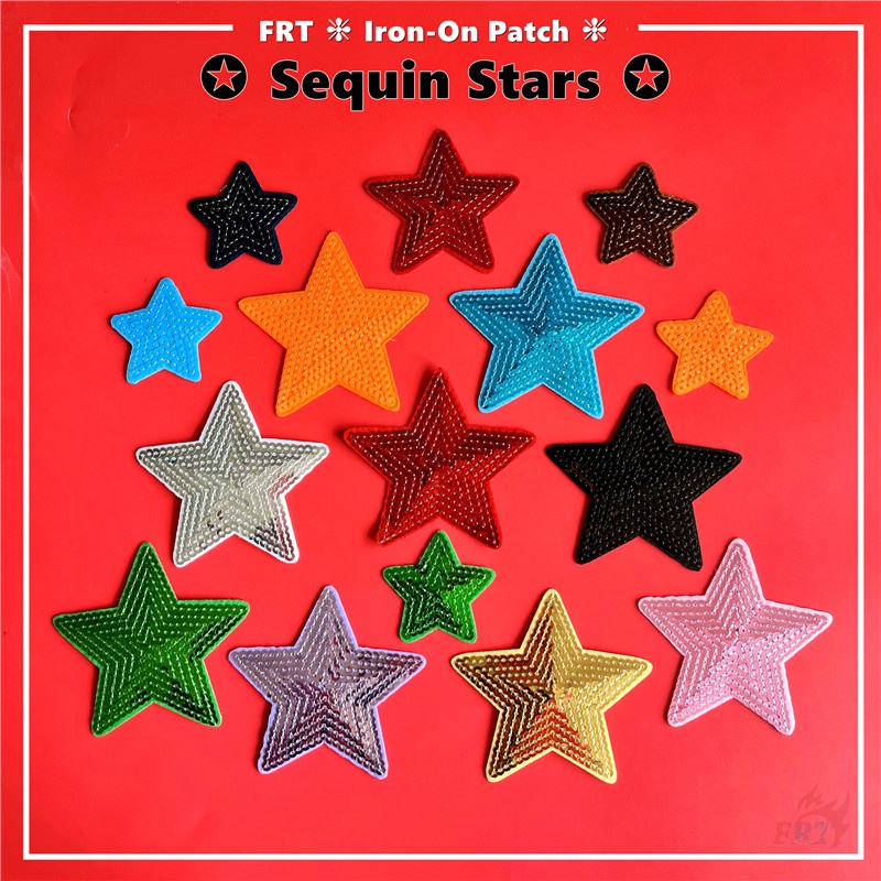 ☸ Sticker Ủi Thêu Hình Ngôi Sao ☸ 1 Cái Tự May Thêu Trên Sắt Trên Huy Hiệu Miếng Vá