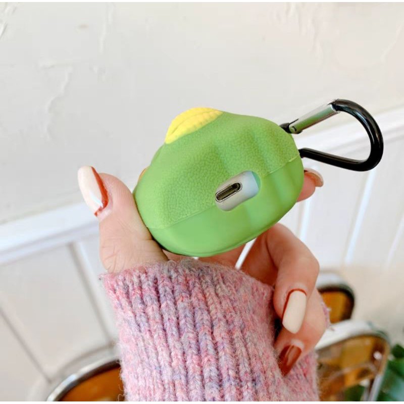 Funny Green Fish Airpods Case - Ốp Airpods Đầu cá xanh vui nhộn