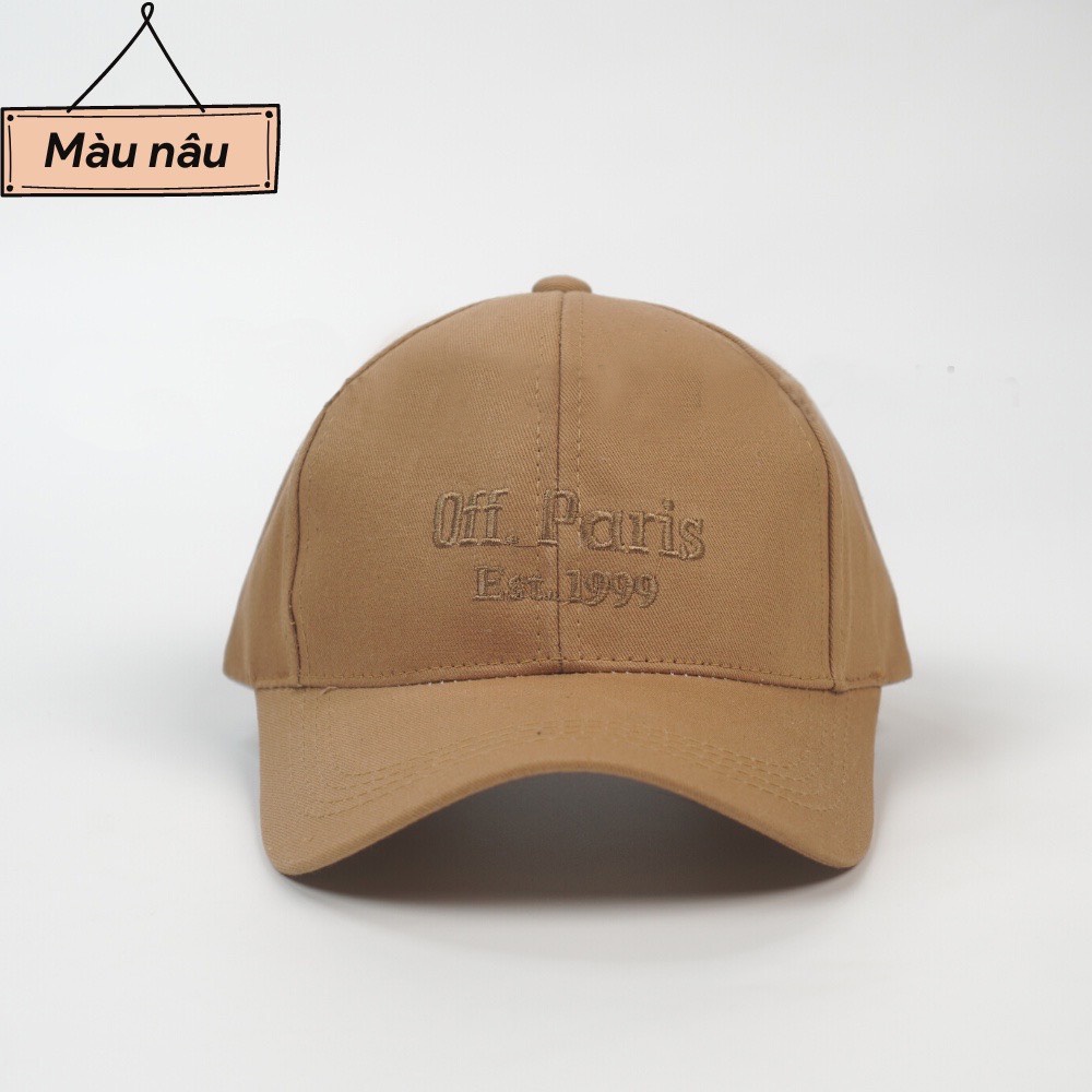 Mũ Lưỡi Trai Nón Kết Nhung Cao Cấp Thêu Chữ Off Paris 478 Phong Cách Ulzzang Form Unisex Nam Nữ - Hazo