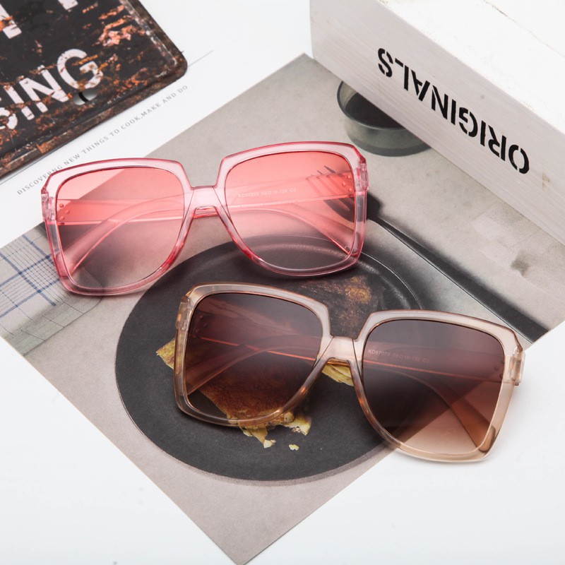 Kính mát chống tia UV400 gọng vuông phong cách Vintage cho nữ