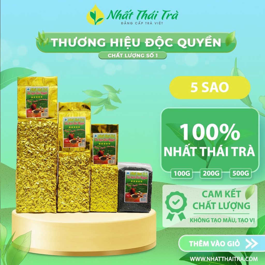 Trà Thái Nguyên cao cấp Nhất Thái Trà 5 sao chát êm vị đượm ngây hậu ngọt sâu