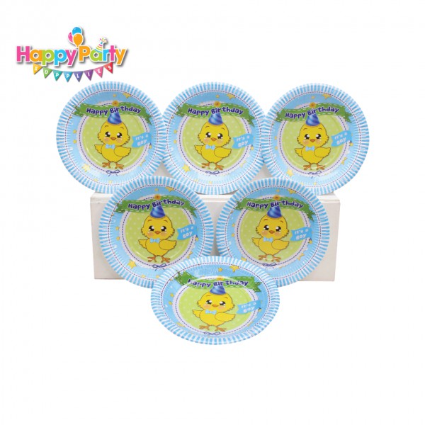 set gà xanh phụ kiện trang trí sinh nhật thôi nôi mega mini - Chips Happy Birthday bé trai