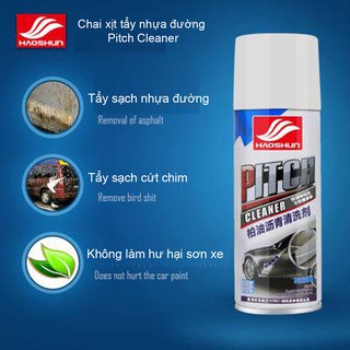 Chai xịt tẩy nhựa đường phân chim dầu mỡ, băng keo HaoShun Pitch Cleaner H1005
