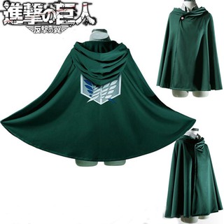 Anime Attack On Titan Unisex Trang Phục Cosplay Áo Choàng Màu Xanh Lá Cây Phong Trào Hướng Đạo Áo Khoác Có Mũ