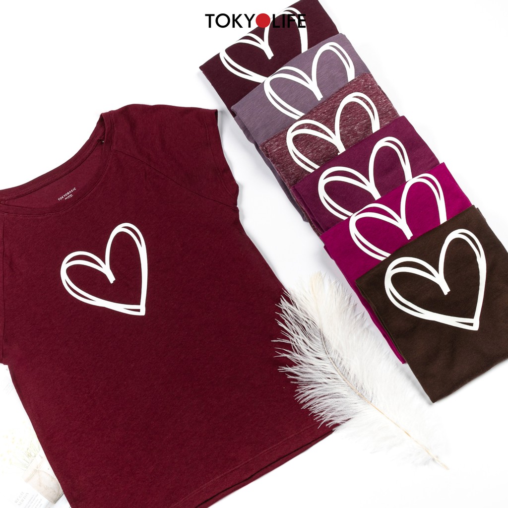Áo T-Shirt Nữ TOKYOLIFE cổ tròn dáng suông I9TSH026G | BigBuy360 - bigbuy360.vn