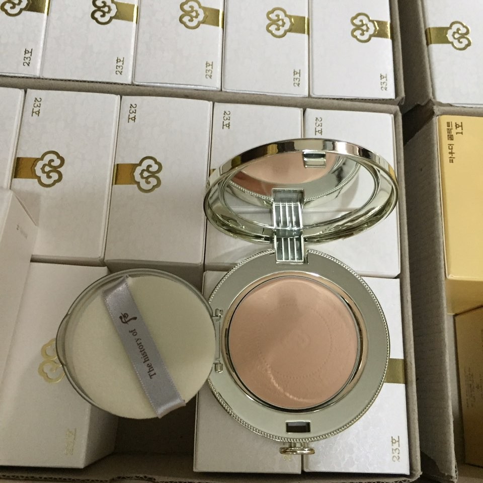 Phấn phủ chống nắng whoo trắng kiềm dầu whoo whitening pact SPF45,PA+++