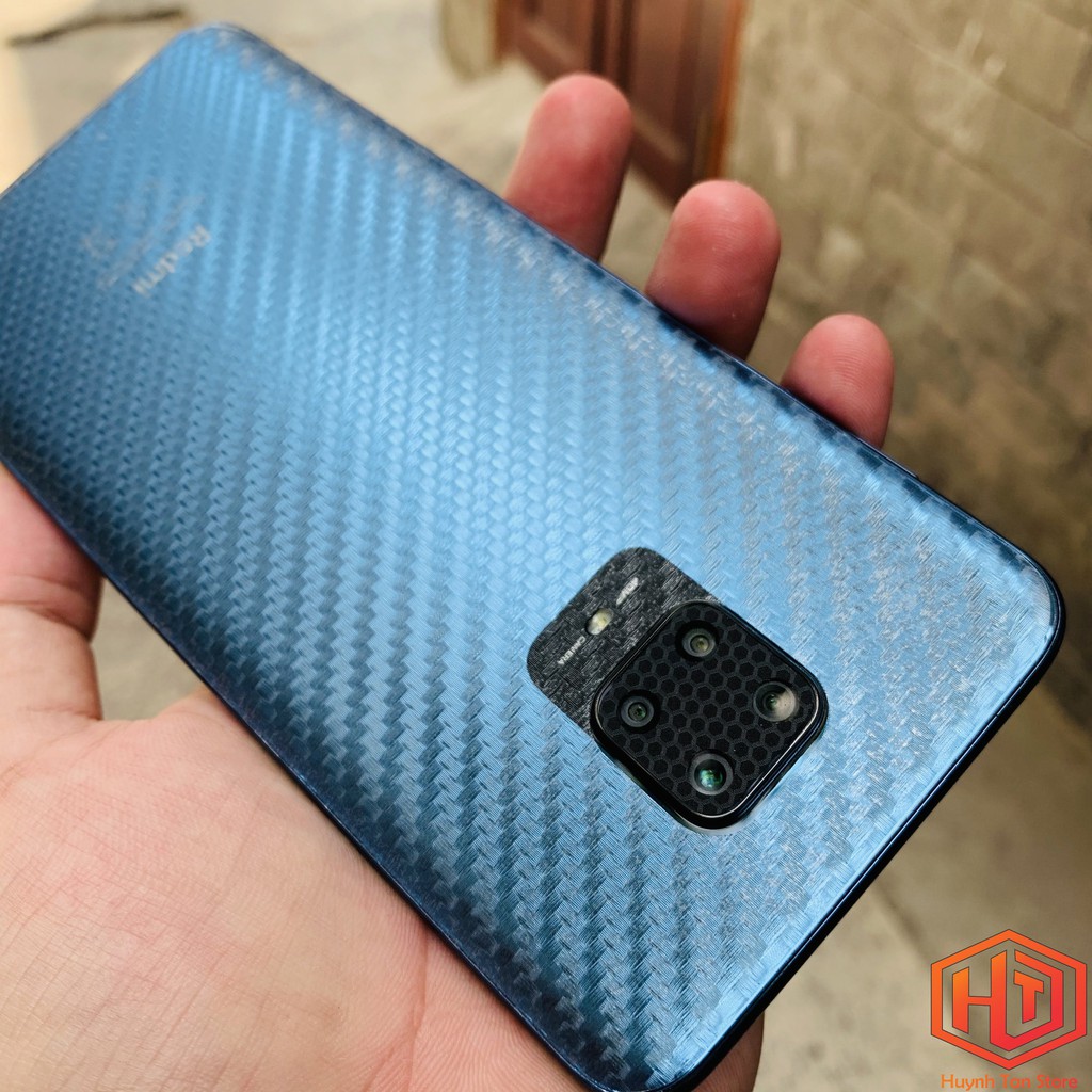 Miếng dán decal carbon mặt sau Xiaomi Redmi Note 9 Pro, Note 9S , Note 9 Pro chống trầy mặt lưng, chống bám vân tay