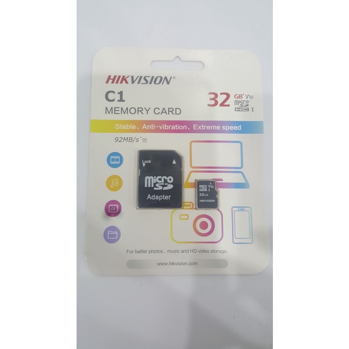 Thẻ nhớ Micro SD HIKVISION 32Gb, 64gb, 128GB dùng cho máy tính, camera, thiết bị di động.. - Hàng Chính Hãng
