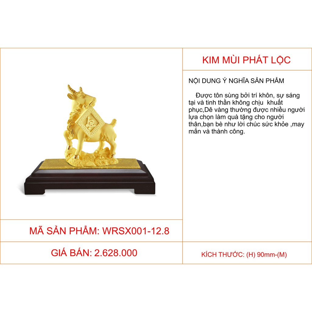 Quà tặng Kim Bảo Phúc DOJI - Kim Mùi Phát LộcWRSX001-12.8