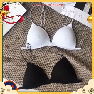 Bra cotton dây mảnh 💓 freeship 💓 áo bra mút mỏng