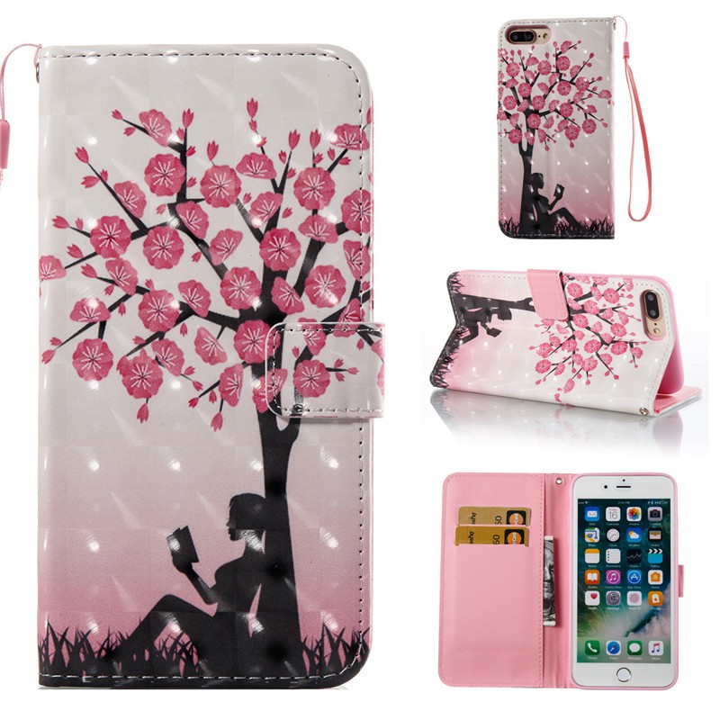 Ốp lưng thiết kế dạng gấp in hình cú mèo dễ thương cho iPhone 7 Plus 8 Plus 6 Plus 7/8/6/6S 5/5S | BigBuy360 - bigbuy360.vn