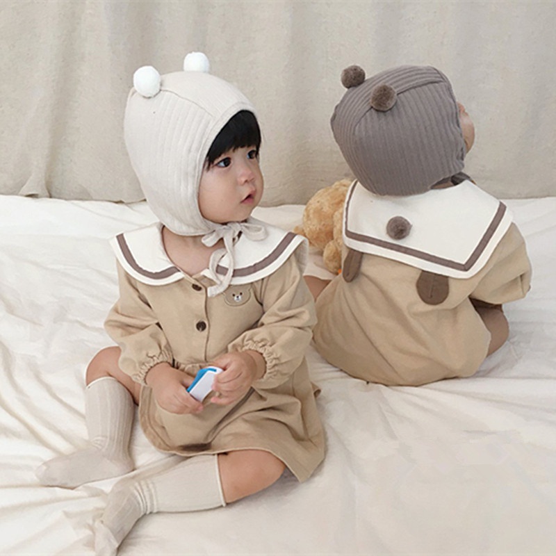 Đầm Mùa Thu Thêu Họa Tiết Chú Gấu Dễ Thương Cho Bé Trai / Gái