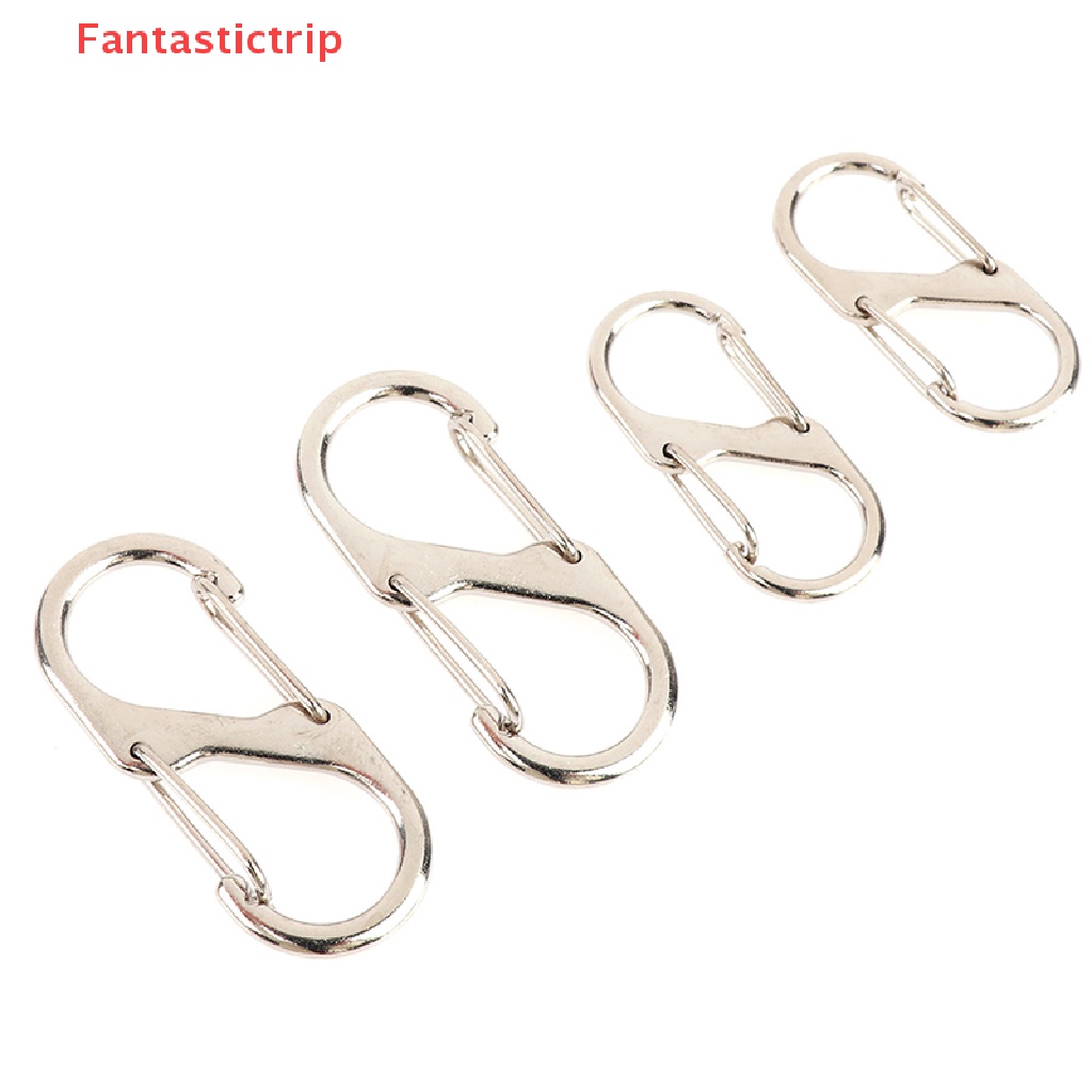 Set 10 Móc Khóa Chữ S Bằng Thép Không Gỉ Đa Năng Tiện Dụng Mới