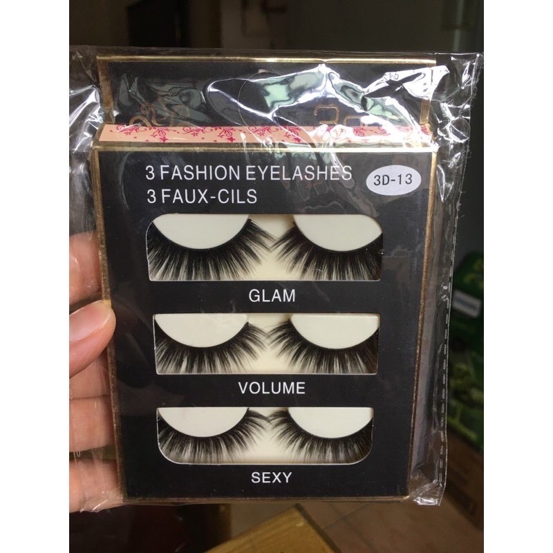 Lông mi giả chồn 3 Fashion Eyelashes 3 Faux Cils 3D( Bộ 3 cặp)