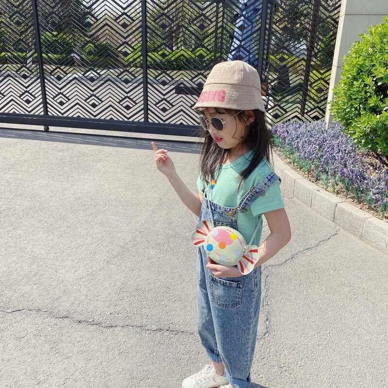 Túi Xách Đeo Chéo hình Kẹo ngọt ngào phong cách Hàn Quốc cho bé gái