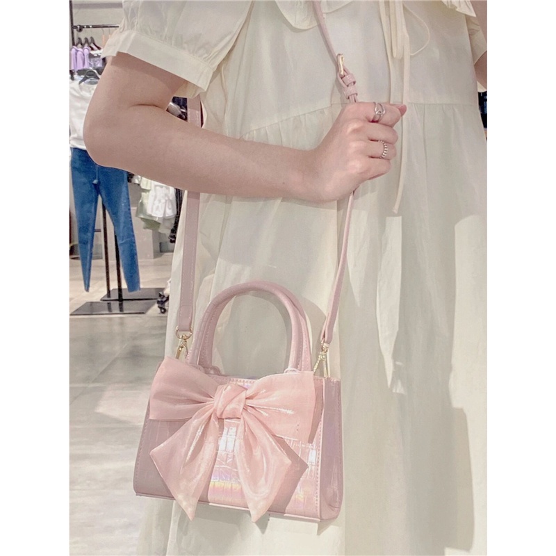 Túi Đeo Chéo Đính Nơ Ngọt Ngào Thời Trang Cho Nữ