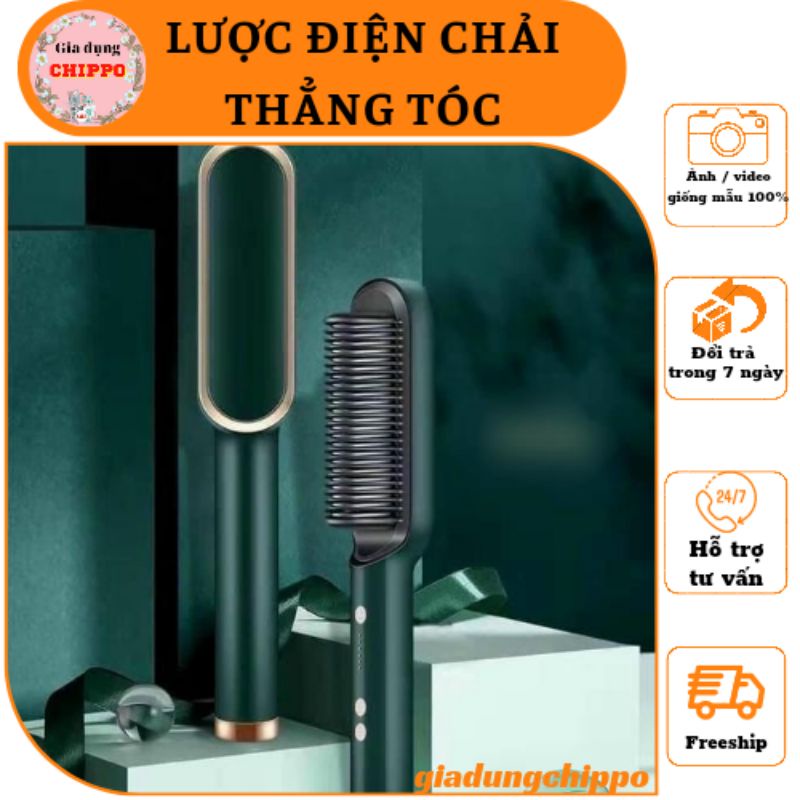 Lược điện chải tóc uốn duỗi thông minh mẫu mới