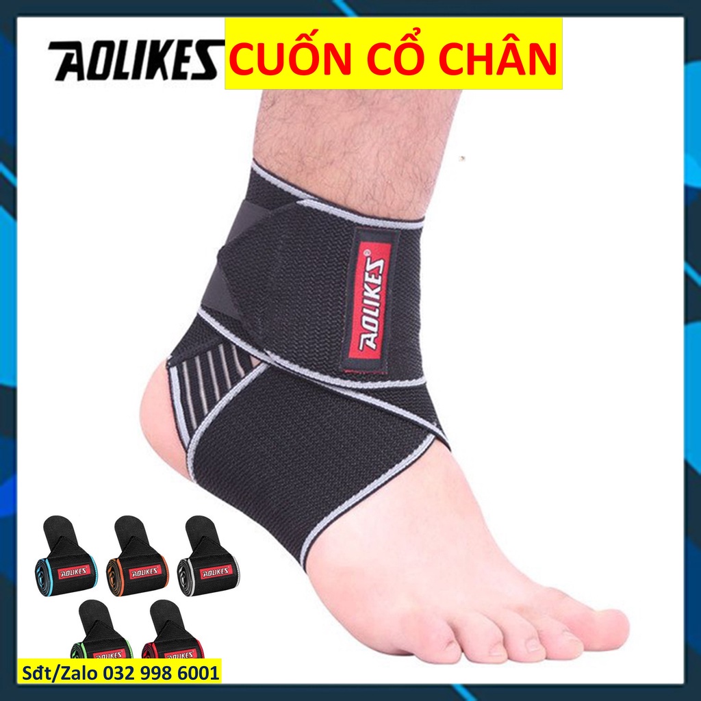 Đai quấn cổ chân bảo vệ cổ chân chính hãng Aolikes 1527 7130 7129 Băng mắt cá chân Băng cổ chân thể thao ddcg