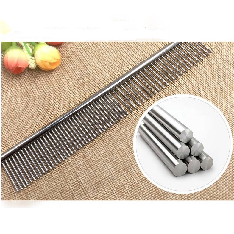 💝 LƯỢC CHẢI LÔNG CHÓ MÈO BẰNG INOX SIZE 19*4CM - LOVE PETS SHOP 💝